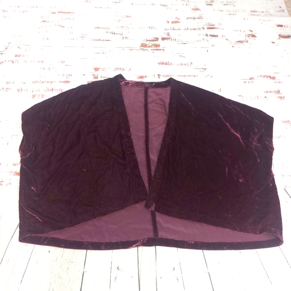 Talula cropped velvet kimono duster